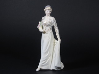 A limited edition Coalport figure of Diana The Jewel in the  Crown 10"