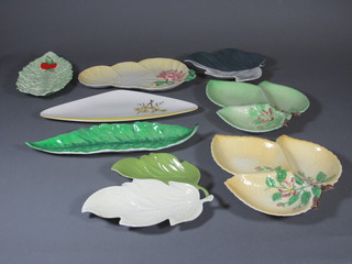 A Carltonware Australian pattern leaf shaped dish and 6 do. leaf  shaped dishes and a dish