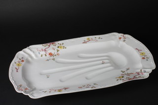 A Limoges porcelain floral patterned meat plate 21"