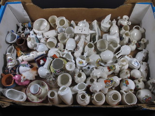 A collection of various crested china and other miniature china  etc