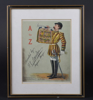 A coloured poster "A-Z" for Houghton & Gun 162 Bond Street,  9" x 7"