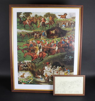 A C Havell, a coloured print "The Racing Nightmare" complete with key 29" x 23"