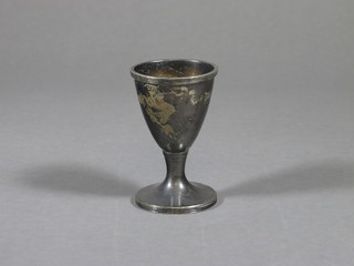 A silver egg cup, Chester 1937, 2 ozs