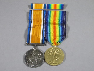 A pair British War medal and Victory medal to M2-203445 Pte.  E V Gentry Royal Army Service Corps