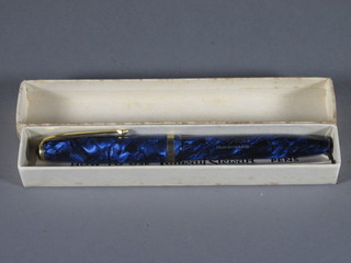 A Conway Stewart 85L blue fountain pen
