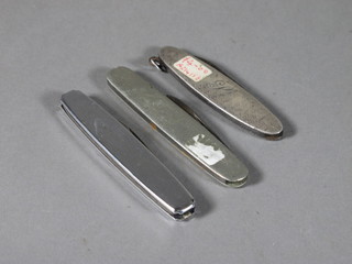 3 various pocket knives