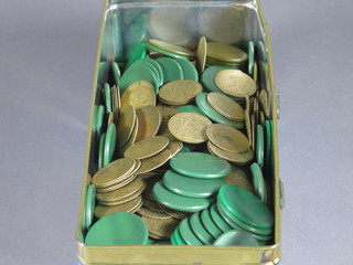 A quantity of various game counters