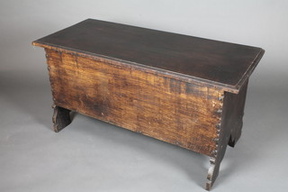 An elm coffer with hinged lid 43"w x 22"h x 18 1/2"d