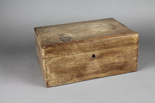 A Victorian rectangular mahogany box with hinged lid 12"w x 5  1/2"h x 8 1/2"d