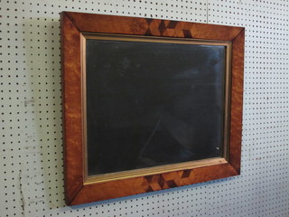 A 19th Century rectangular plate mirror contained in a maple frame 25"w x 20 1/2"h