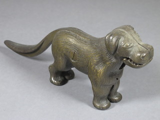 A pair of metal nut crackers in the form of a Labrador 8"