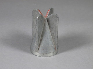 A German WWII aluminium incendiary bomb fin, marked  45AD39 SRCM 2 41