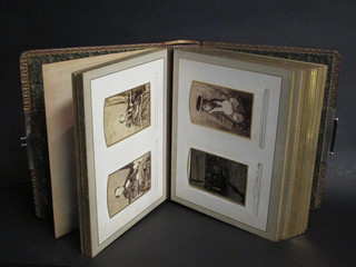 A leather bound family photograph album