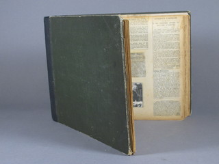 A scrap book containing various Victorian press cuttings