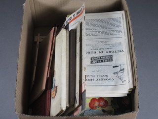 A collection of 1940's/50's cookery books together with various  books relating to child rearing
