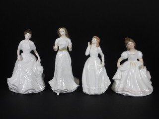 4 Royal Doulton Collectors Club figures - Joy HN3875,  Harmony HN4096, Sentiments Greetings HN4250 and Amanda  HN3635