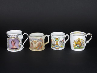 A collection of Royal commemorative mugs