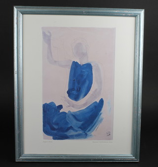 Auguste Rodin, a coloured print "Danseuse Cambodgienne  Assise" 16" x 10"