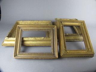 4 wooden and plaster picture frames 7" x 5 1/2", 7" x 9 1/2", 8 1/2" x 11" and 7" x 9"