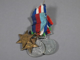 A group of 4 medals comprising 1939-45 Star, France &  Germany Star, Defence and War medal