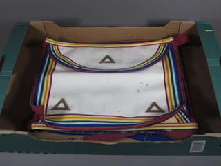 A Masonic Royal Ark Mariners Commanders apron and 2 Master Masons aprons