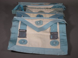 5 Masonic Master Masons aprons