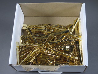 100 gold plated tie clips