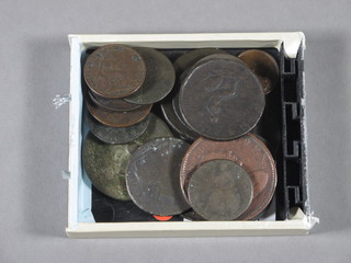 A collection of British bronze coins