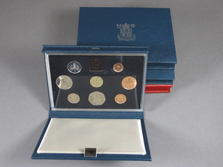 6 British proof sets of coins 1970, 1973, 1974, 1976, 1978 and  1982