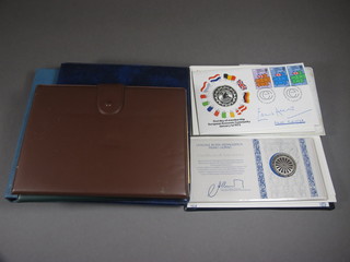 2 albums of first day covers with proof coins and 4 other albums  etc
