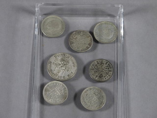 A small collection of silver coins