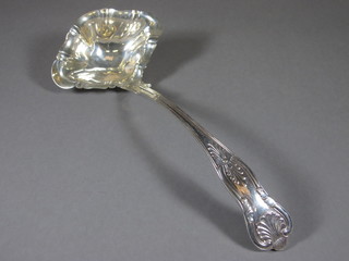 A Queens pattern silver plated ladle