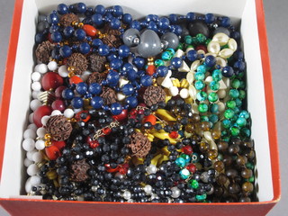 A collection of bead necklaces