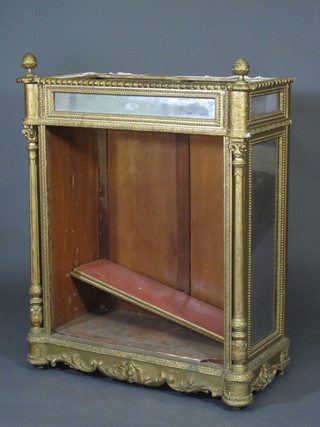 A 19th Century gilt painted console Pier cabinet 35"w x 45"h x 17"d