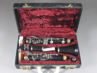 A 4 piece clarinet, cased