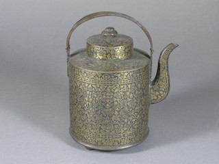 An Eastern cylindrical teapot 7"