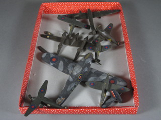 Various wooden models of aircraft