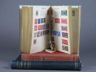 A Royal Mail green stamp album, a red Standard album and a  green Simplex stamp album
