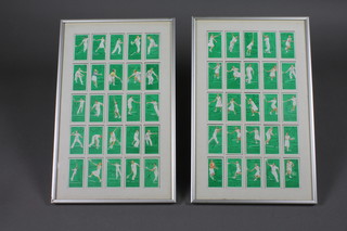 A set of 50 Players framed cigarette cards - Tennis, contained in  2 frames