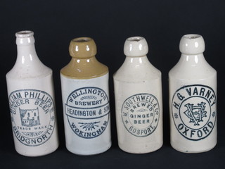 A Victorian Southwell & Co ginger beer bottle and 3 others