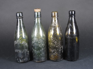 A Smiths & Co Edwardian beer bottle together with 3 others