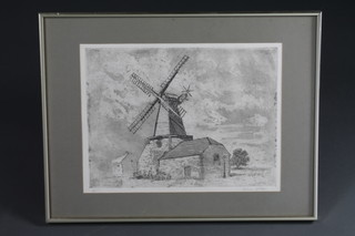 Michael Blacker, an etching "West Blatchington Mill Hove" 11"  x 14 1/2"