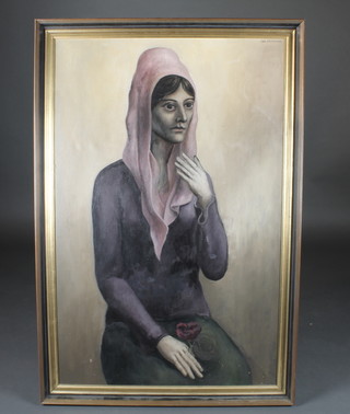 Ian Mortimer, oil on canvas "Portrait of a Seated Lady"