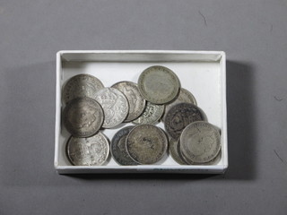 A quantity of silver thruppences
