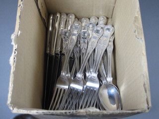 A quantity of silver plated Queens plated flatware by Dixons