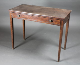A 19th Century rectangular mahogany side table fitted 1 long drawer 36"w x 18"d x 30"h
