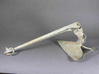 A metal plough anchor 14"