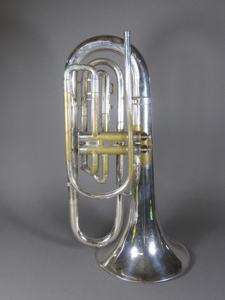 A silver twin valved marching baritone bugle? by Dynasty