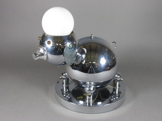 An Art Deco chrome table lamp in the form of a dog 15"  ILLUSTRATED