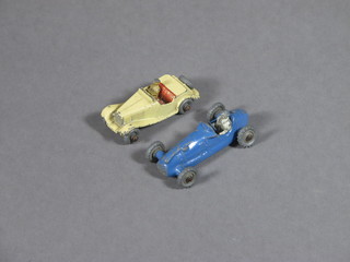 A model of a Bristol Cooper racing car and a Lesney model car